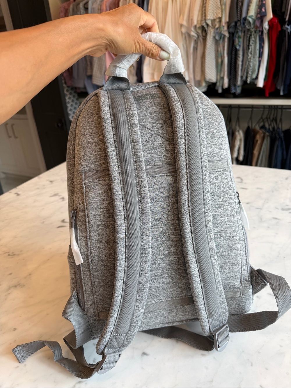 NEW Dagne Dover Dakota Medium Neoprene Backpack Medium Heather Gray - Picture 4 of 11